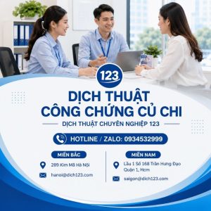 Dịch thuật công chứng củ chi