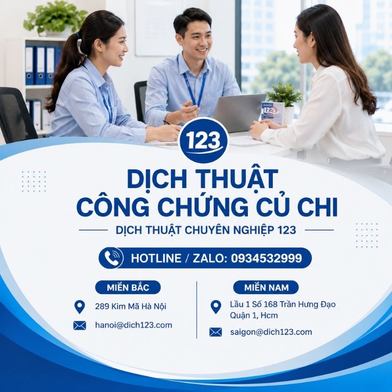 Dịch thuật công chứng củ chi