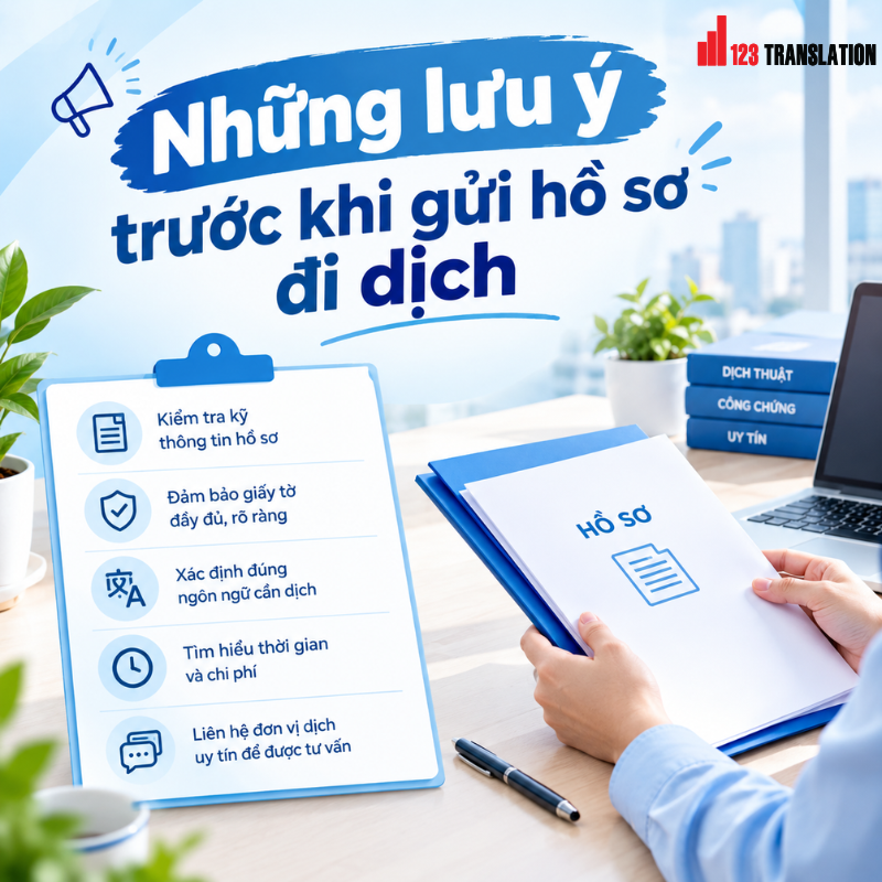 Chuẩn bị tài liệu đầy đủ và rõ nét sẽ giúp quá trình Dịch thuật công chứng Gia Lâm uy tín được kiểm tra, xử lý và hoàn thiện thuận tiện hơn.