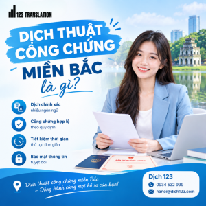 Dịch thuật công chứng miền Bắc chất lượng hỗ trợ dịch nhiều loại giấy tờ như giấy khai sinh, căn cước công dân, hộ chiếu, bằng cấp, bảng điểm, giấy phép kinh doanh và hợp đồng.