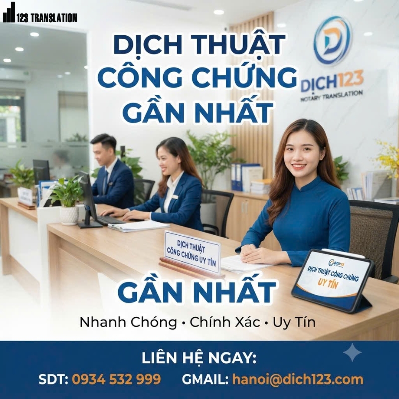 Dịch thuật công chứng gần nhất