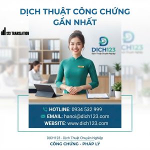 Dịch thuật công chứng gần nhất