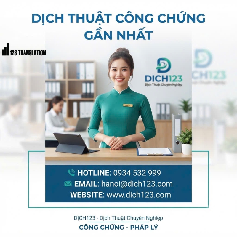 Dịch thuật công chứng gần nhất