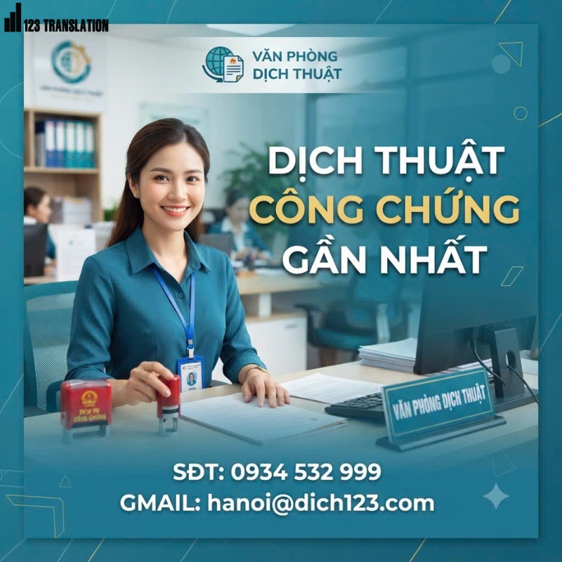 Dịch thuật công chứng gần nhất
