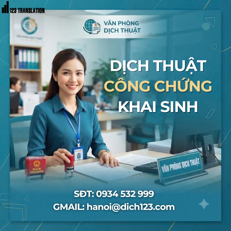 Dịch thuật công chứng khai sinh