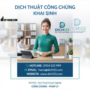 Dịch thuật công chứng khai sinh