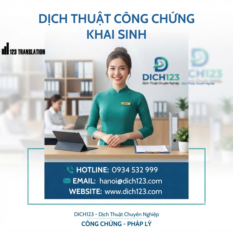 Dịch thuật công chứng khai sinh