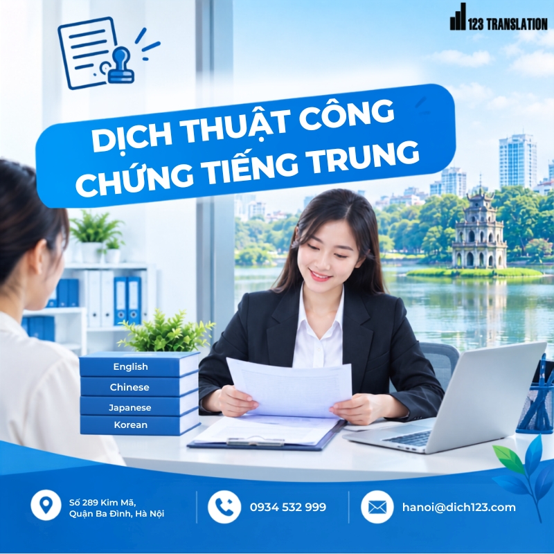 Dịch thuật công chứng tiếng Trung