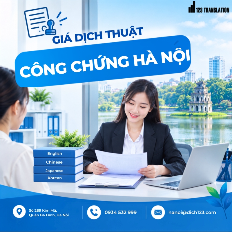 Giá dịch thuật công chứng Hà Nội