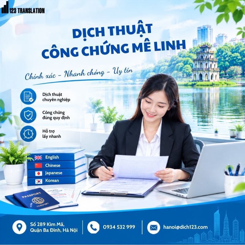 Dịch thuật công chứng Mê Linh