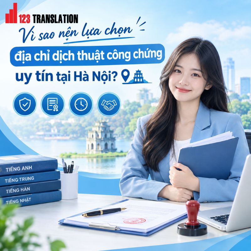 Lựa chọn một đơn vị trong Top 10 địa chỉ dịch thuật công chứng uy tín tại Hà Nội giúp khách hàng có thêm cơ sở tham khảo, nhưng vẫn nên kiểm tra trực tiếp chất lượng dịch vụ, báo giá và yêu cầu hồ sơ trước khi quyết định.
